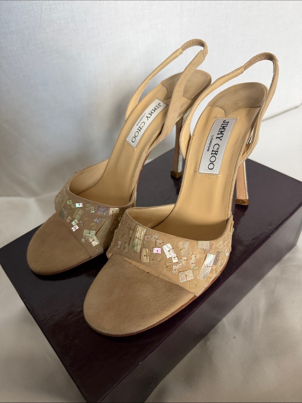 Jimmy Choo Y2K mother of Pearl